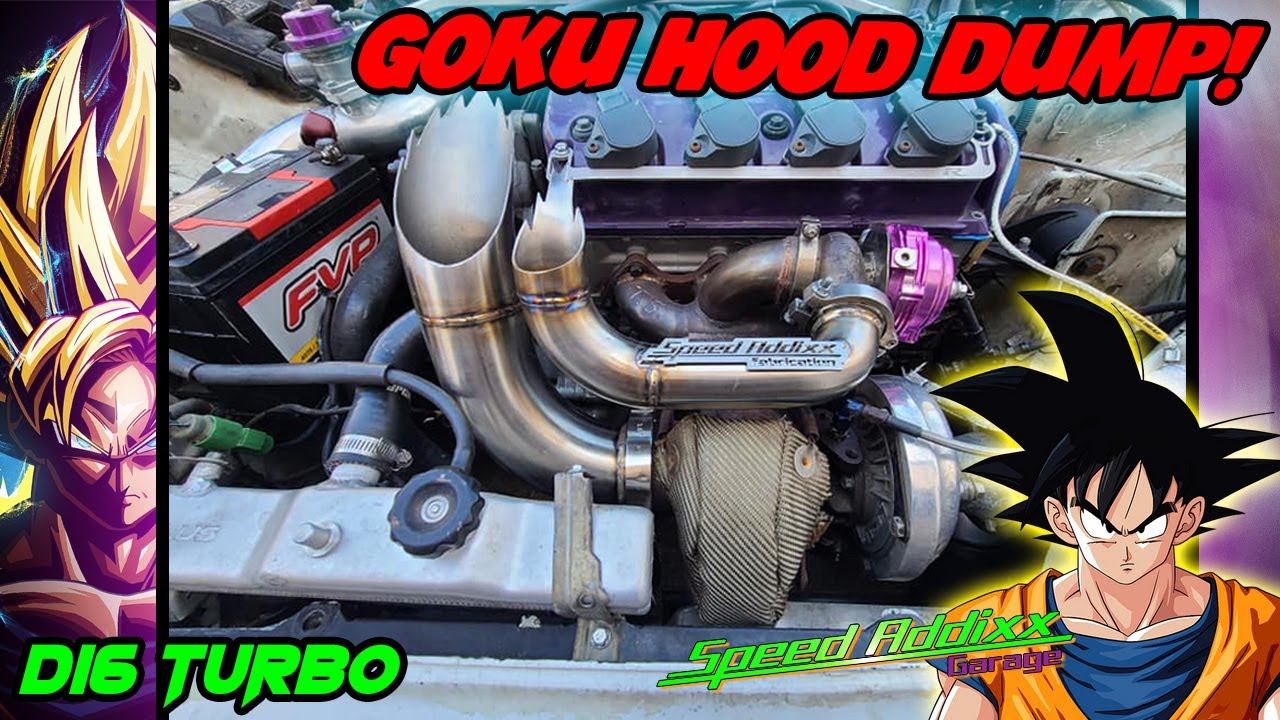 400hp CRX D16 Turbo Up pipe * Single Jingle for the Win!! Goku Up pipe!! Speedaddixxgarage