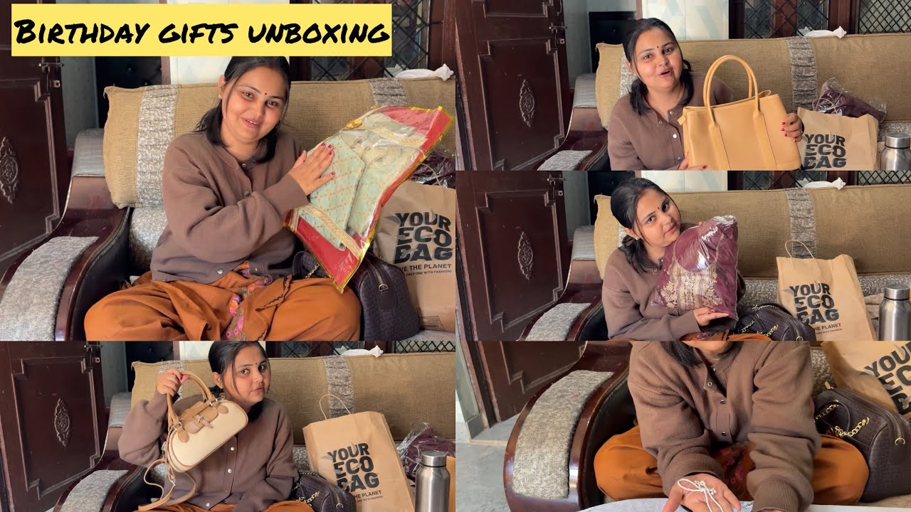 Birthday day 🎁 gifts unboxing ☺️#vlog#birthdaygifts#unboxing#family#1_pardesan
