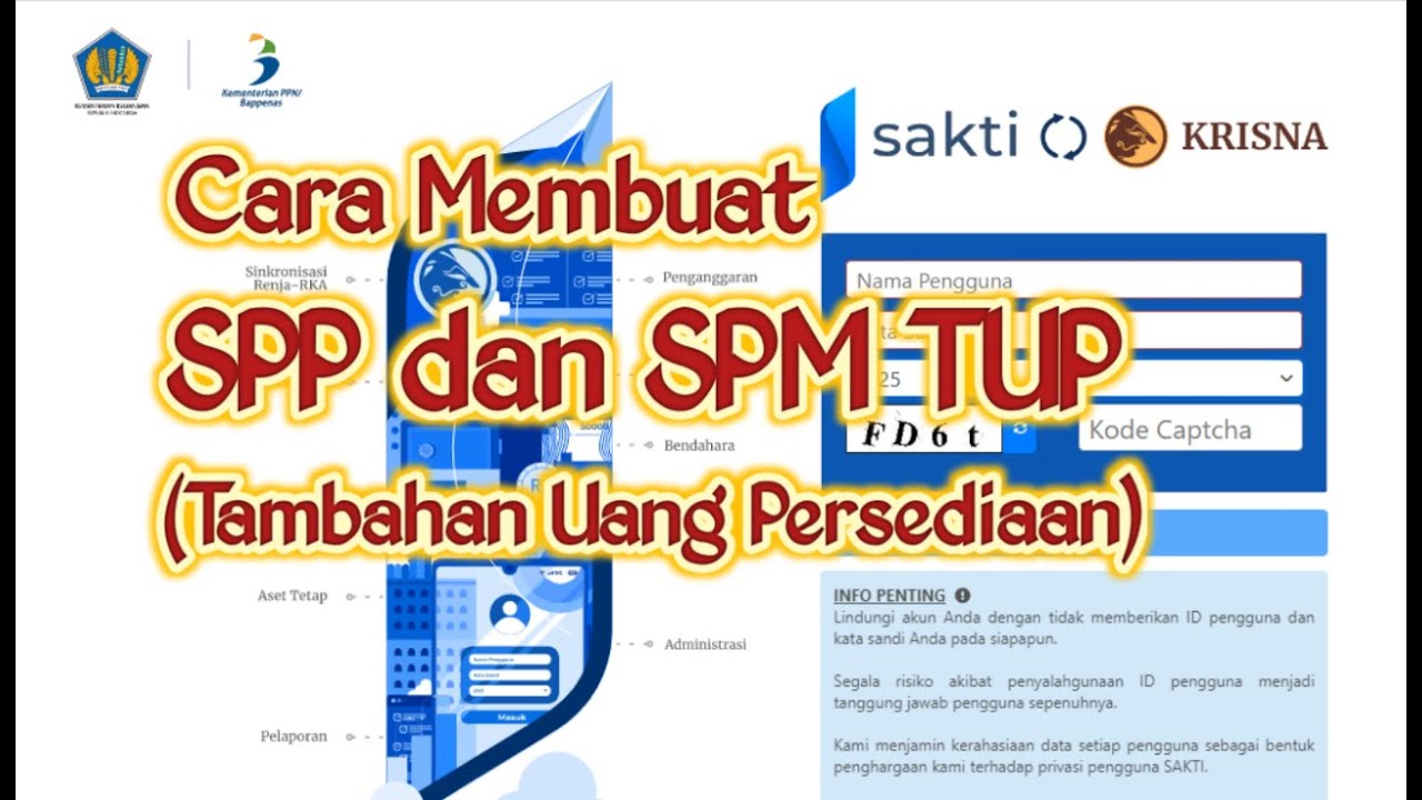 Cara Membuat SPP  dan SPM TUP (Tambahan Uang Persediaan) Pada Aplikasi Sakti