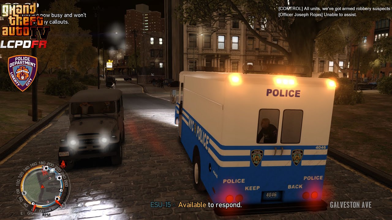 GTA IV - LCPDFR 1.1🚔 - LCPD/NYPD - 1980'S ESU - Large Shootout | Shots Fired | Armed Suspects - 4K