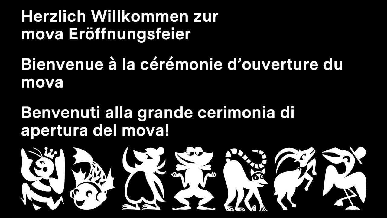 mova Eröffnungsfeier | cérémonie d'ouverture du mova | grande ceremonia di apertura del mova