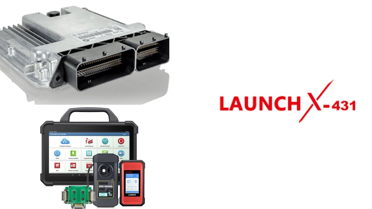PROCEDURE CLONE ENGINE ECU VOLKSWAGEN  MG1CS011 LAUNCH X431 PAD 7 XPROG3 SMARTLINK MCU3 ADAPTER