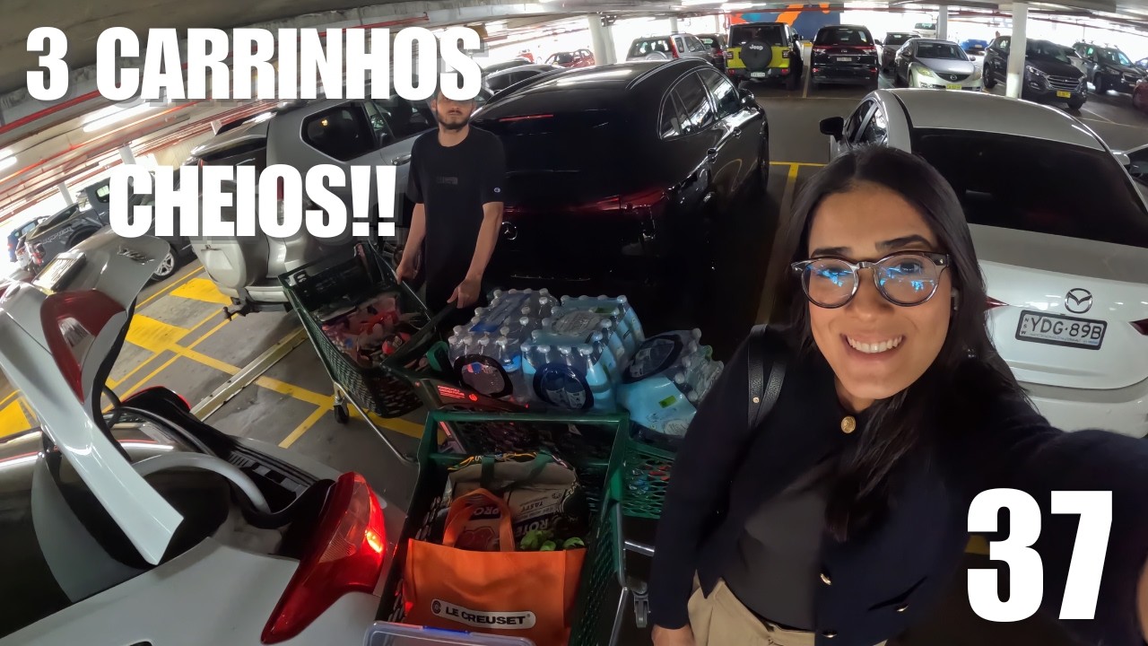 COMPRA MENSAL, MAQUIAGEM E CAFE DA MANHA MANHA COM MEUS PAIS 🛒 | 3 carrinhos cheios - VLOG #37