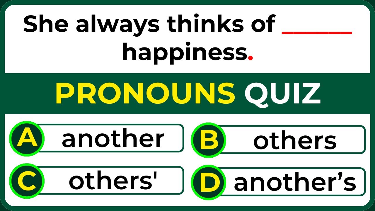 Pronouns Quiz: Improve your English Grammar #challenge 7