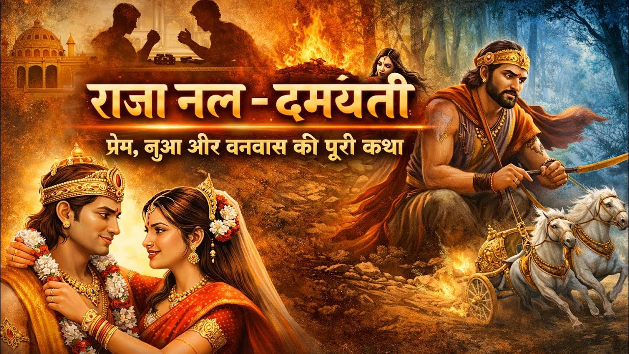 राजा नल–दमयंती की संपूर्ण कथा | प्रेम, जुआ और वनवास की अमर कहानी | Mahabharat Katha