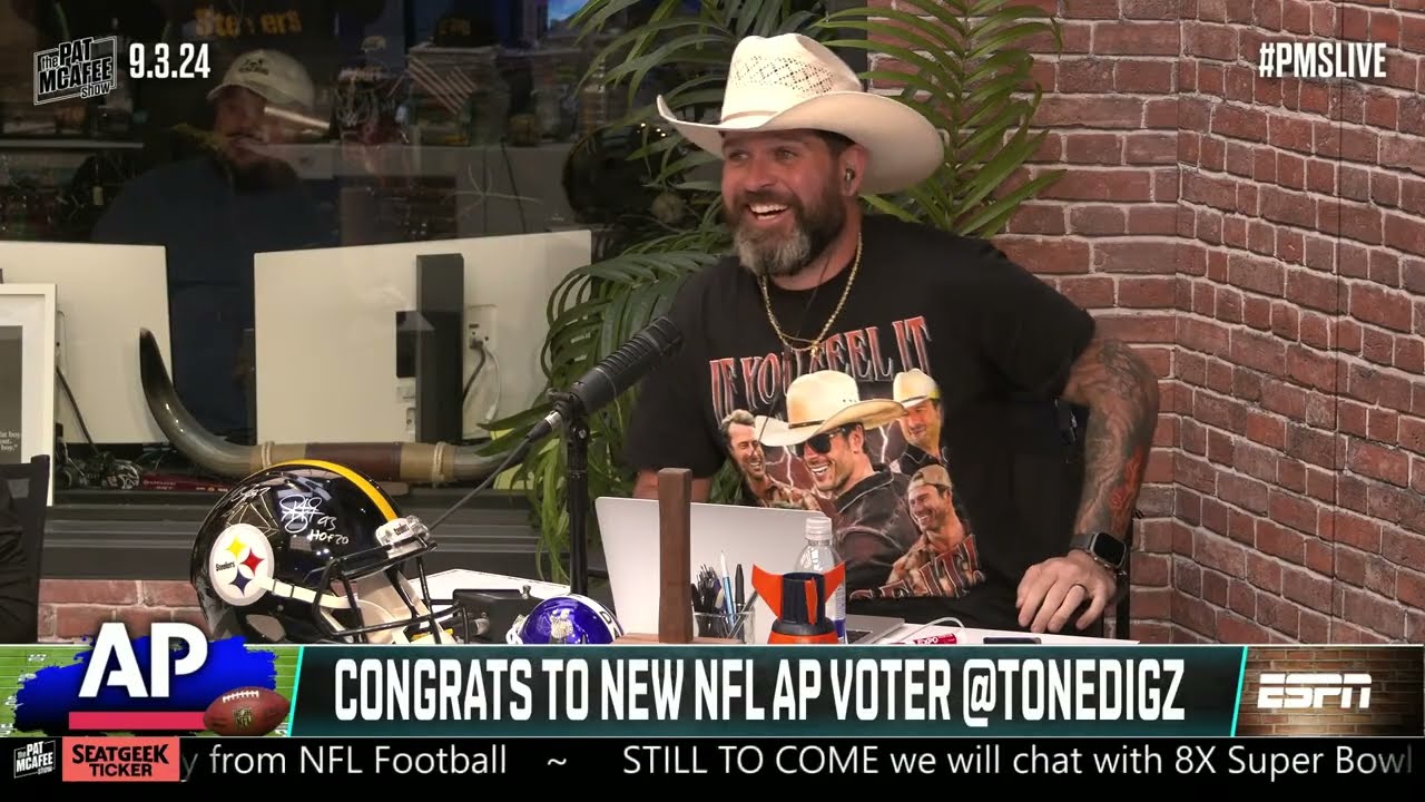 CONGRATS! 👏 Tone Digs added to NFL AP voter panel | The Pat McAfee Show