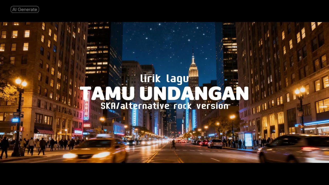 lirik TAMU UNDANGAN (SKA/Alternative rock version) minggu esuk adus mruput gas tipis ng resepsimu