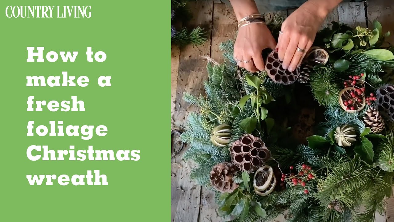 How to make a fresh foliage Christmas wreath | Country Living UK