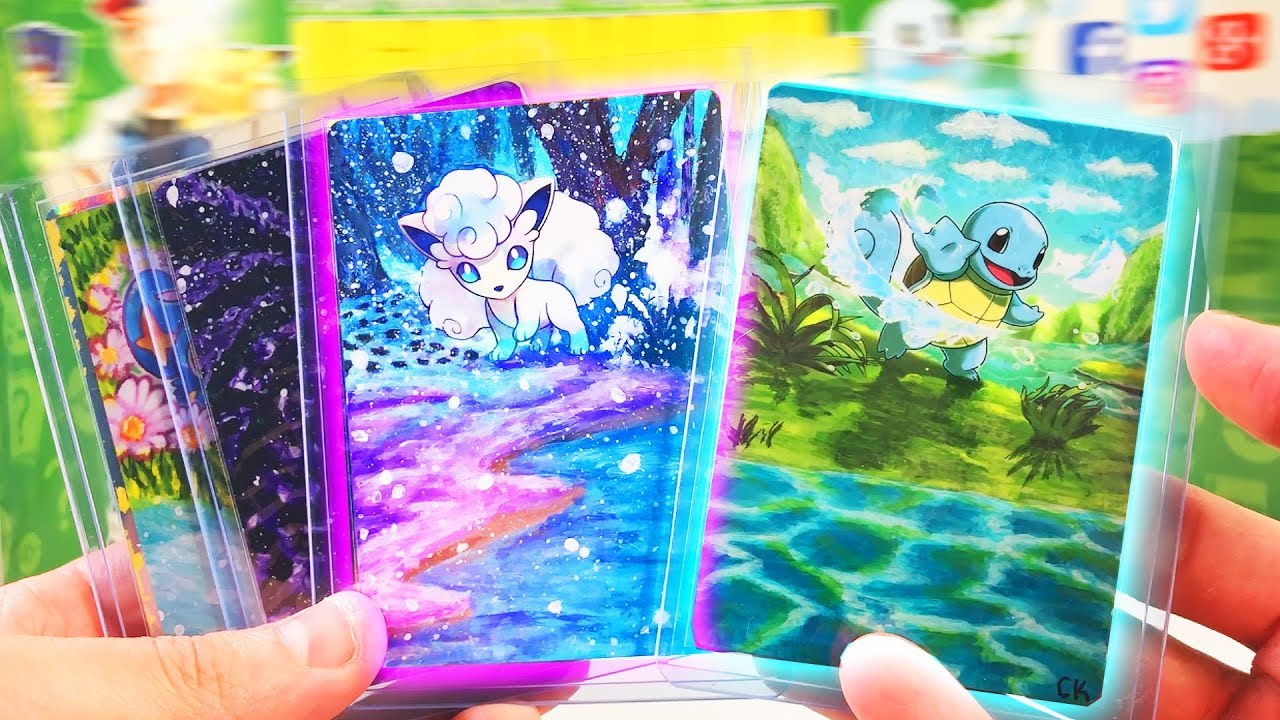 PAINTED POKEMON CARDS! - Letters for Leonhart