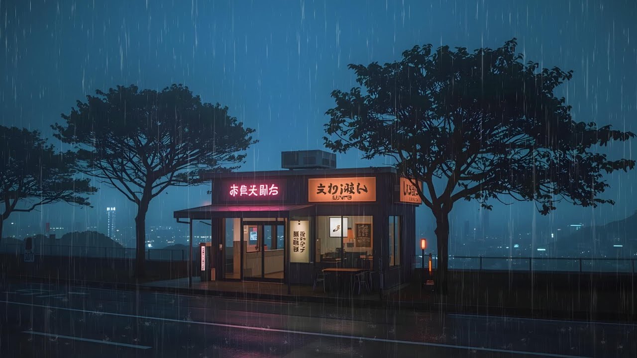 Late Night Tokyo Cafe 🌧️☕ | 3 AM Lo-Fi Ambience for Sleep & Focus