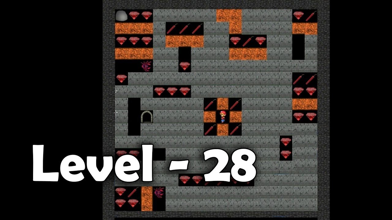 Diamond mine level 28 collected all  30 diamonds