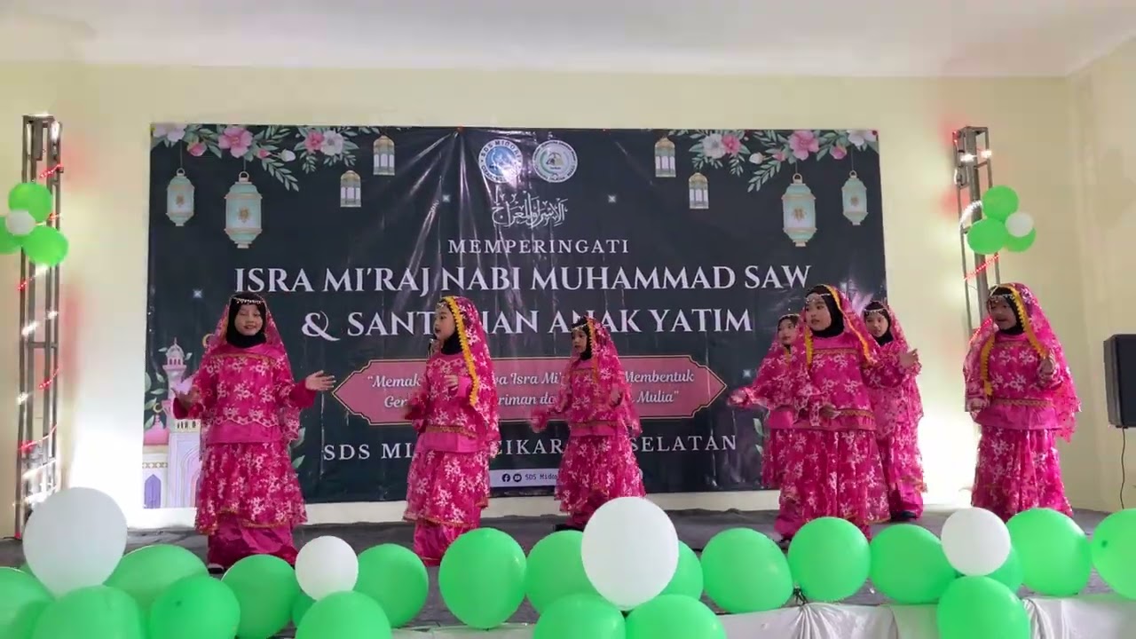 Tari Islami Allah yang Kucintai (Kelas 1) – Penampilan Isra Mi’raj & Santunan Anak Yatim SDS Midori