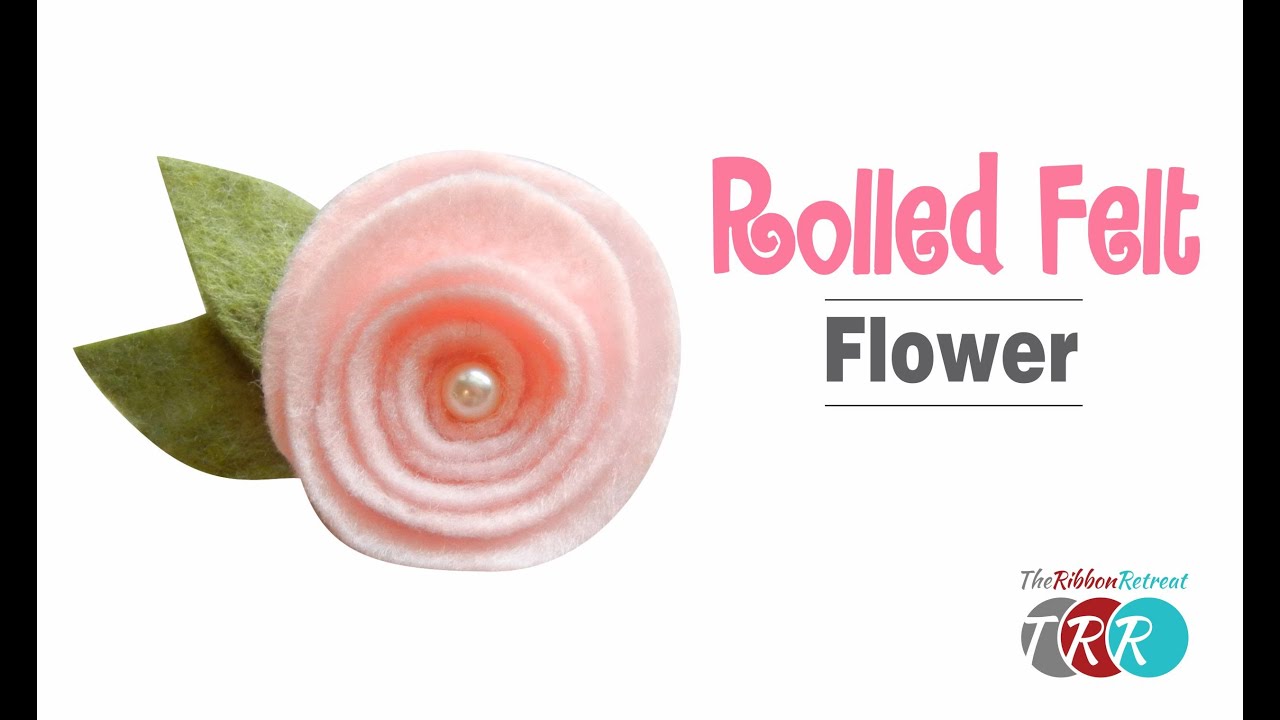 How to Make a Rolled Felt Flower - TheRibbonRetreat.com