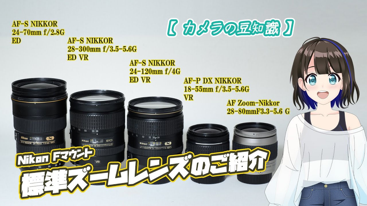 【カメラの豆知識】Nikon Fマウント標準ズームレンズのご紹介
