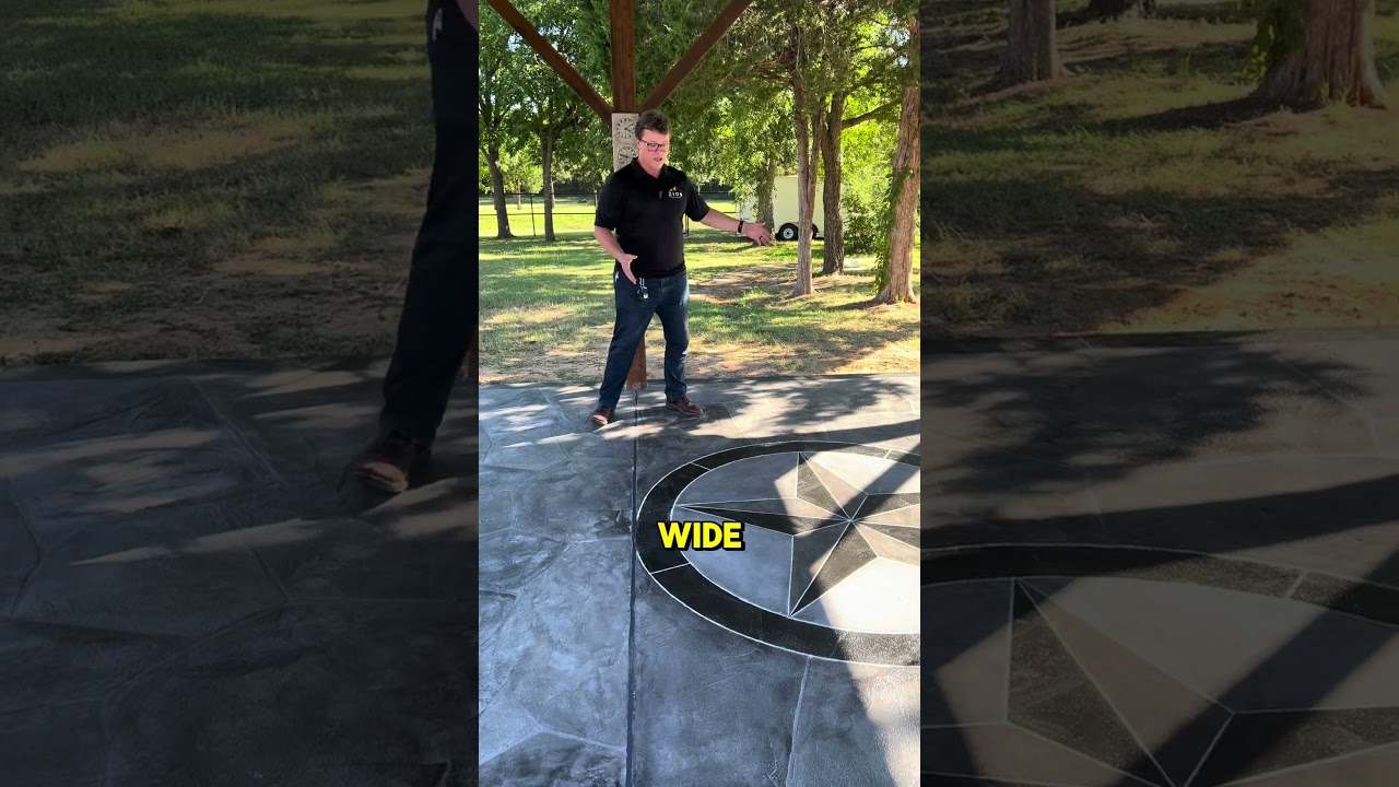 How large can we make stars in decorative concrete?