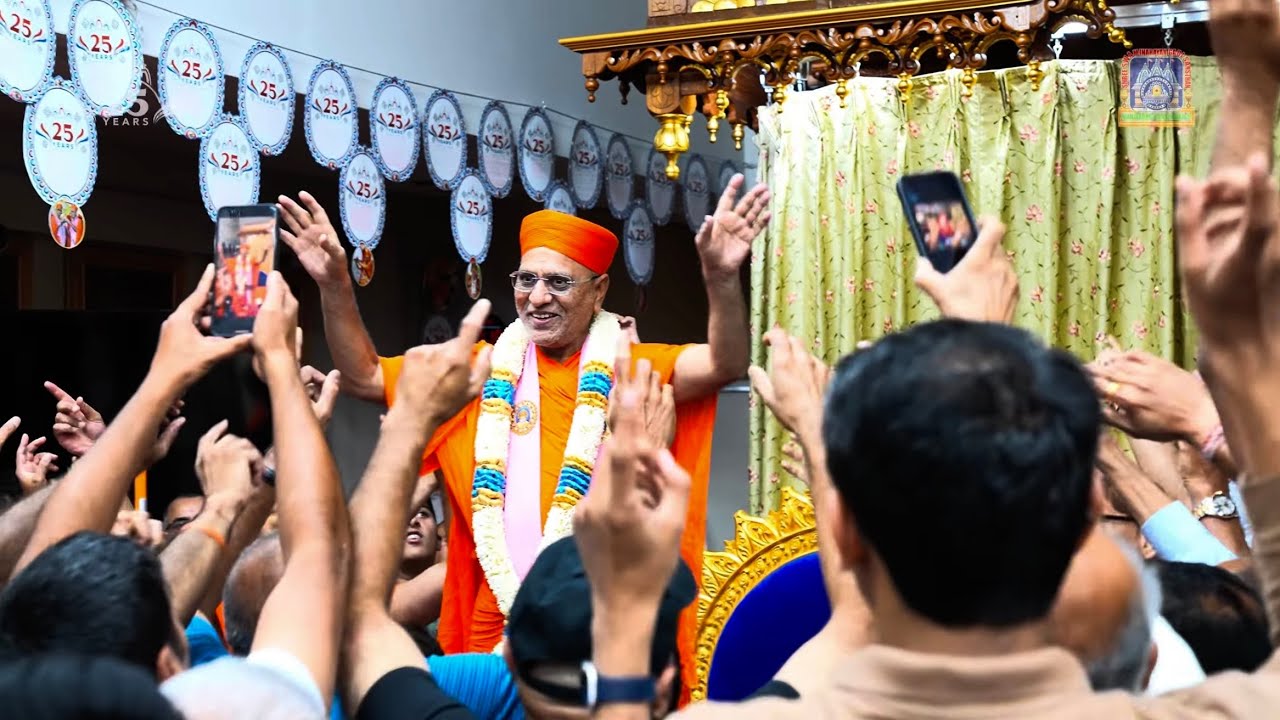 Acharya Swamiji Maharaj Arrives Ahead of Shree Ghanshyam Maharaj Mahotsav NJ