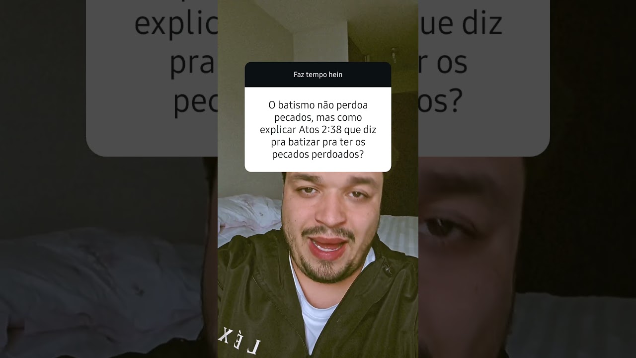 Batismo perdoa pecado em Atos 2:38