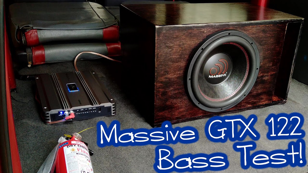 Massive GTX 122 Subwoofer in Plywood L Ported Box - BASS TEST