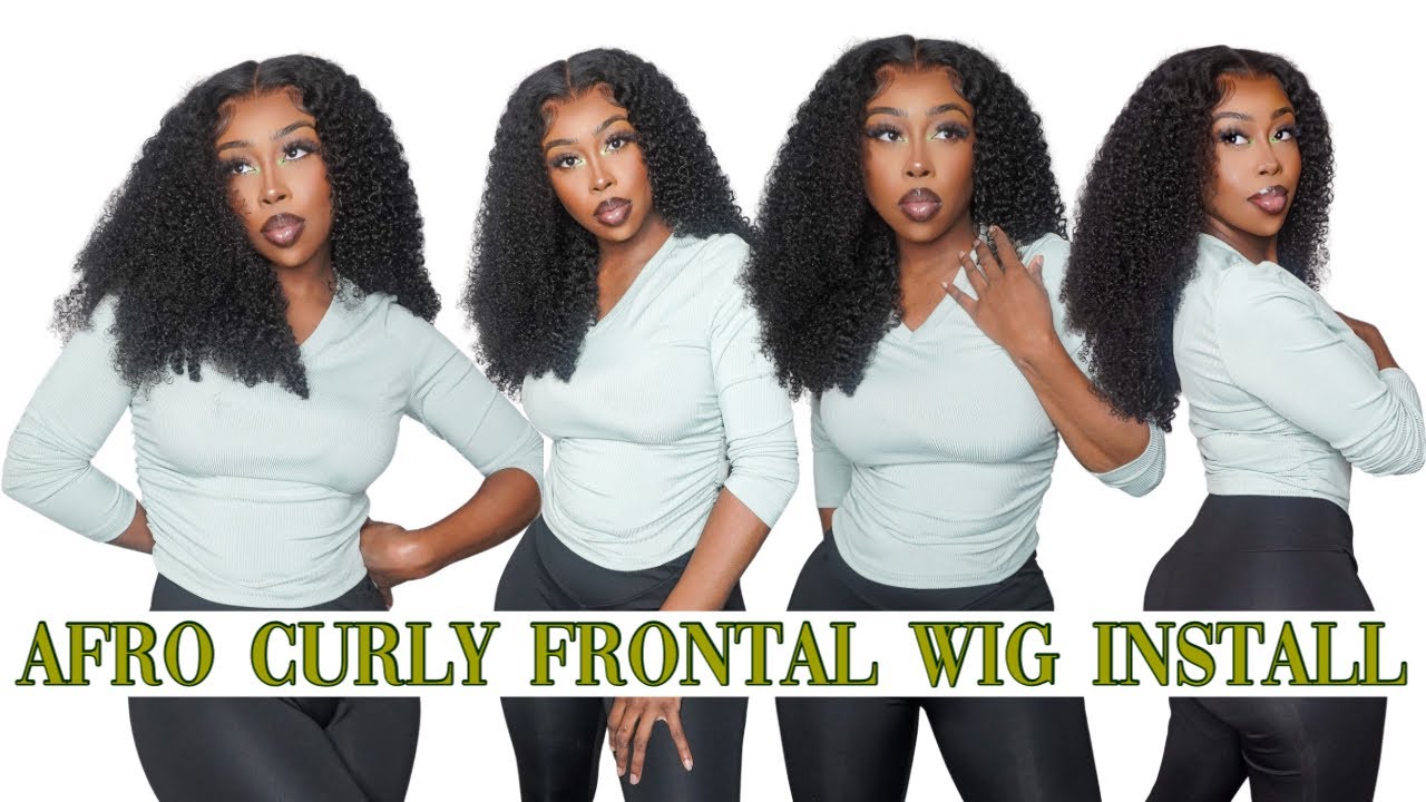 Best Afro Curly Wig On Amazon | Step By Step Glueless Install | Real-time Edges Styling Ft. Domiso