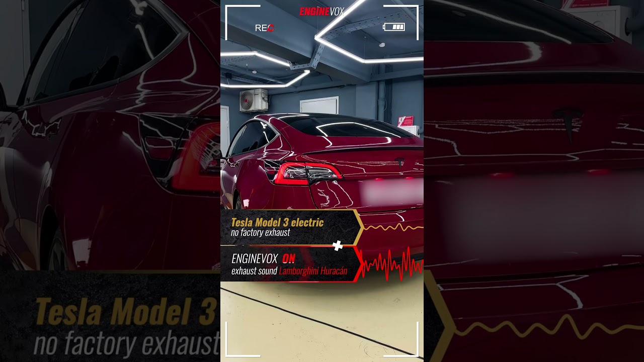 Electronic active sound exhaust system Tesla model 3 electric #ENGINEVOX