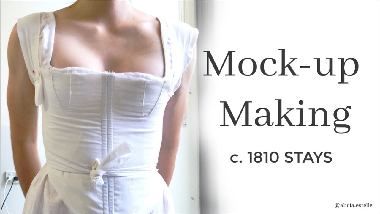 Making Early 19th Century Stays (c. 1810s) Mock-up