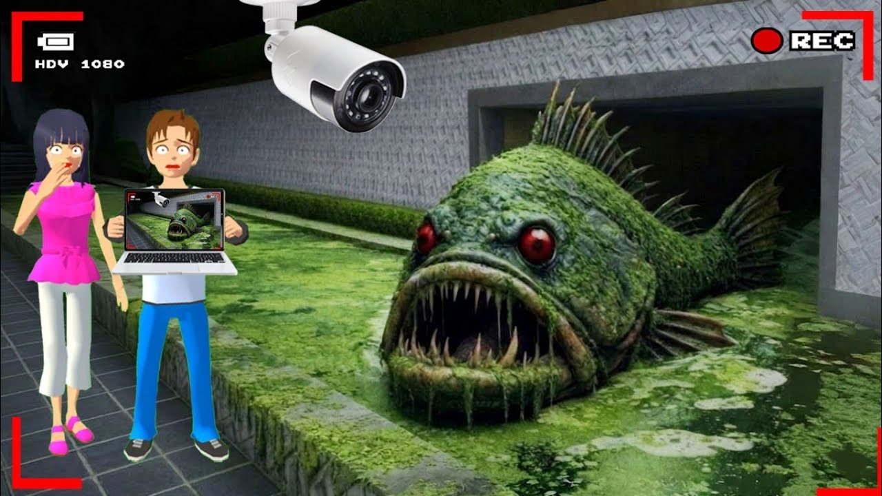 Yuta Mio Panik CCTV Merekam MONSTER IKAN Keluar Dari Terowongan Tersembunyi Di Kota Sakura😱