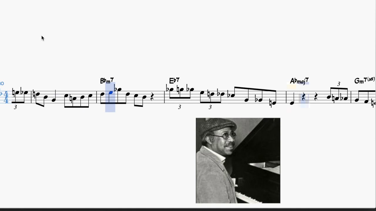 Airegin (Sonny Rollins) - Tommy Flanagan Solo Transcription