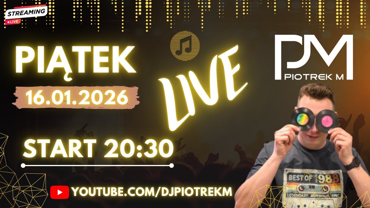 PIĄTEK LIVE |WINYLOWE KLASYKI||DJ PIOTREK M | VINYLMIX | LIVESTREAM | RETRO | CLUB HITS|