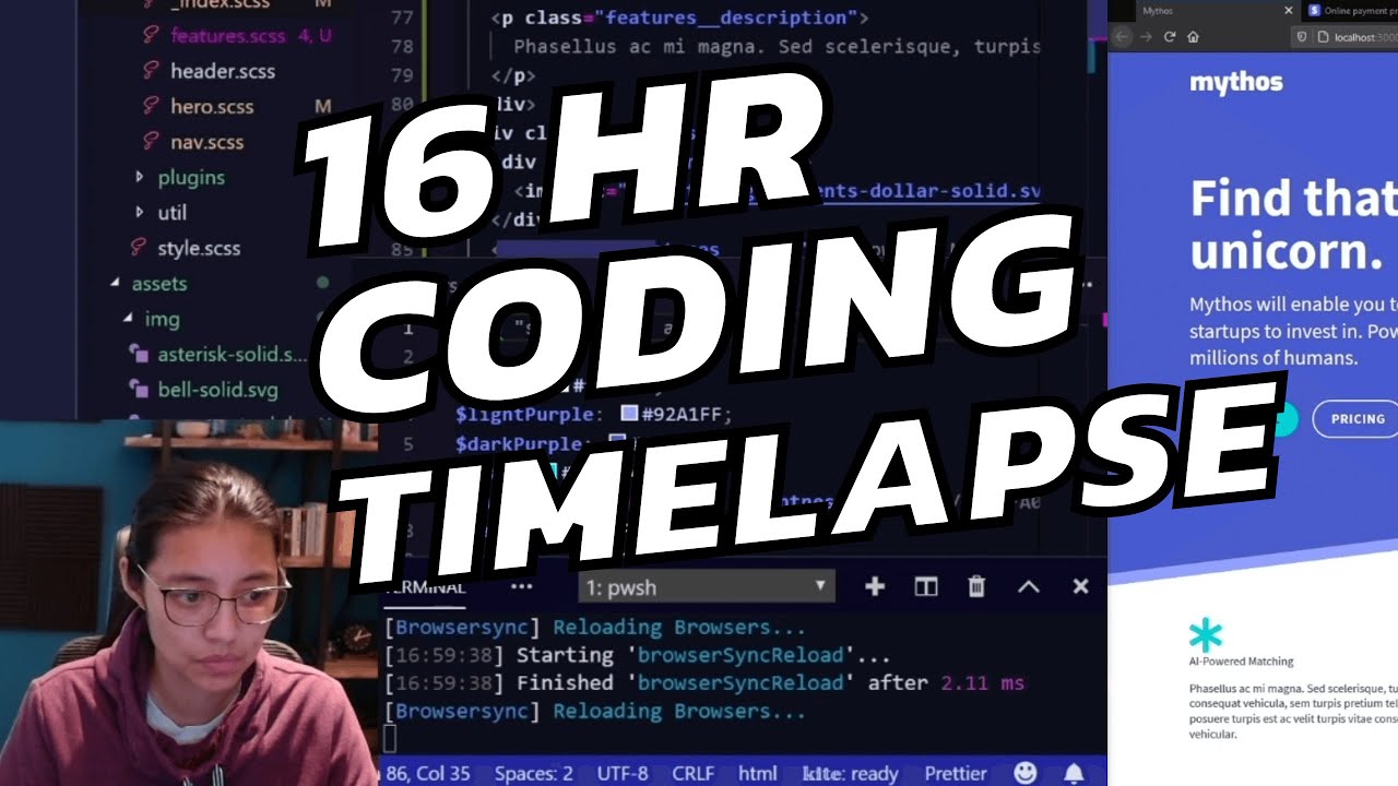 Full timelapse + walkthrough of building my website