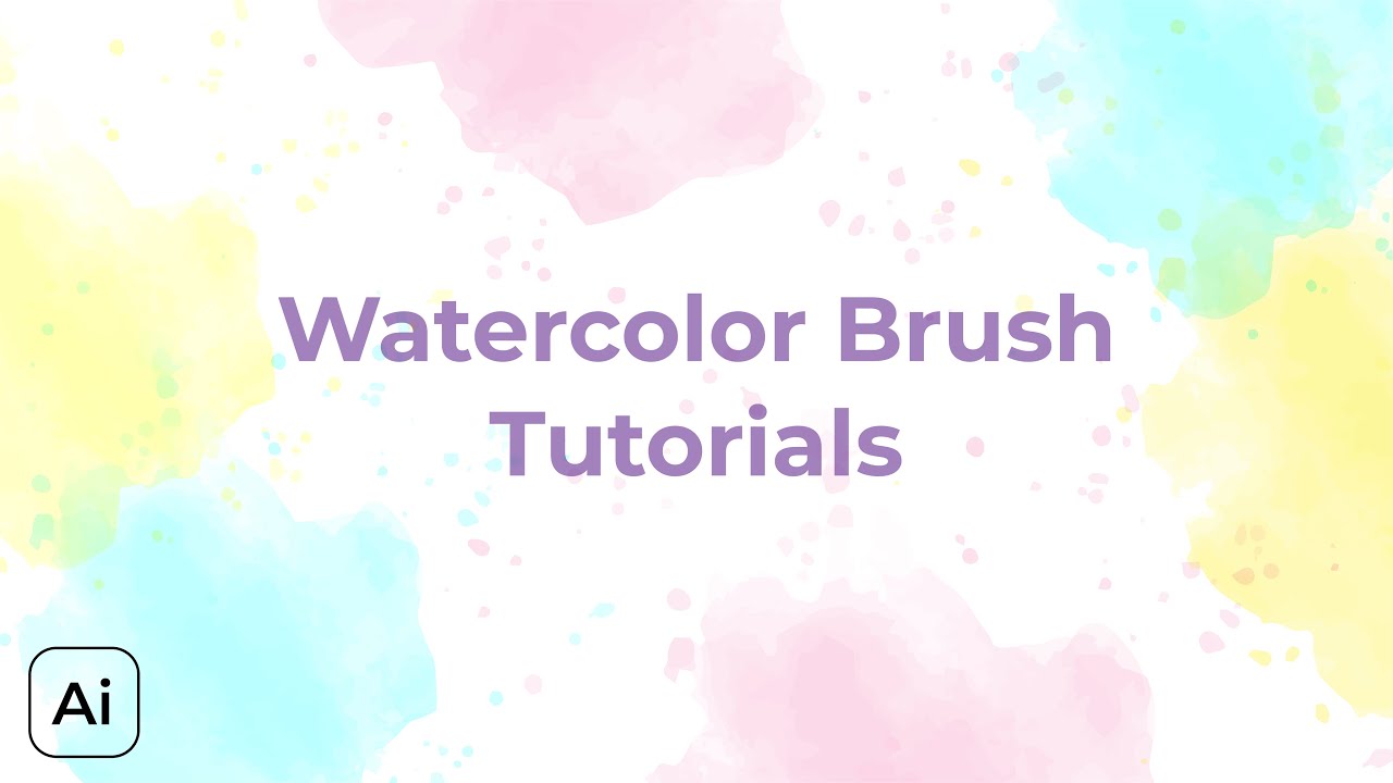 How to make Watercolor Brush, Watercolor Background, Adobe Illustrator Tutorials