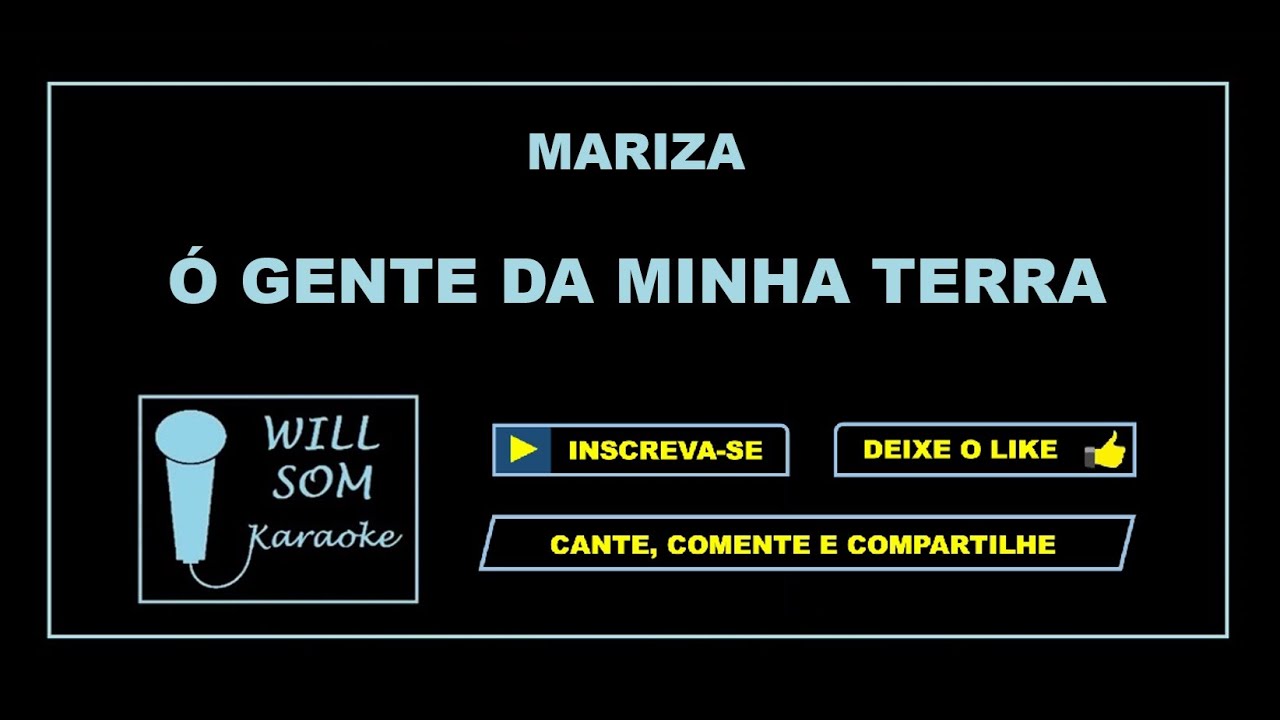 Ó Gente da Minha Terra (Karaoke) - Mariza.