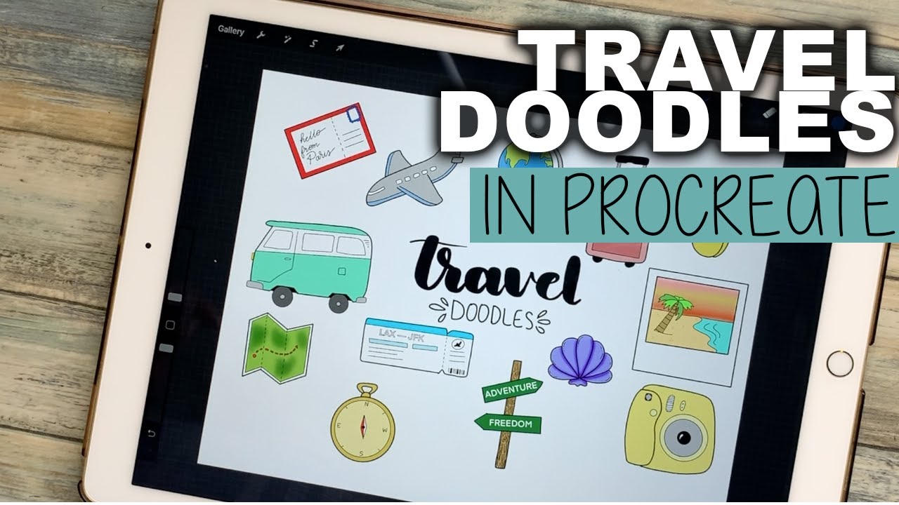 Travel Doodles | Doodling in Procreate