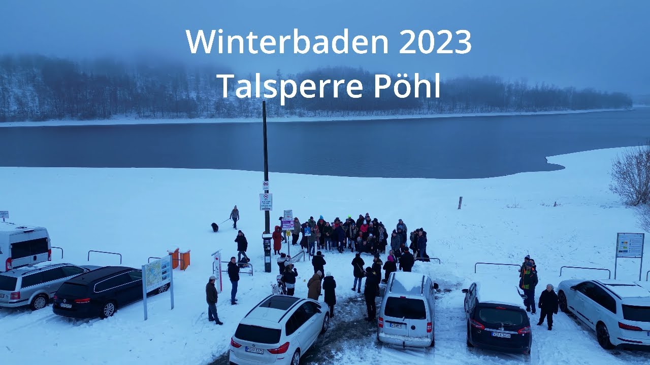 Winterbaden 2023 Talsperre Pöhl Gansgrün 🏊🏊😀