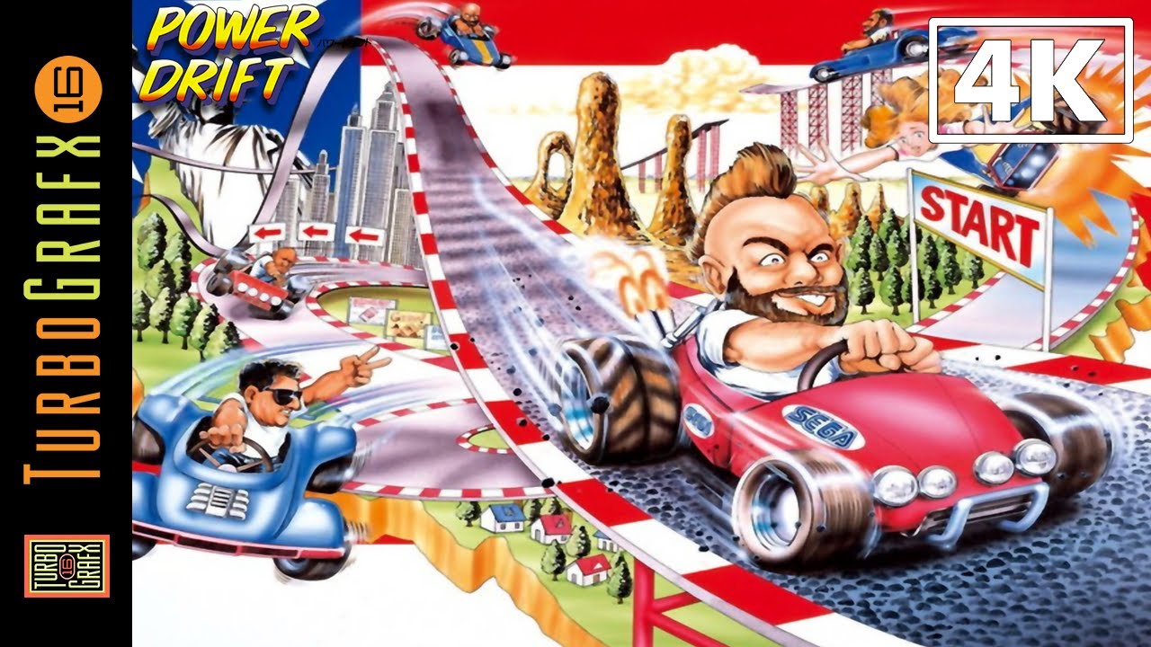 Power Drift (TurboGrafx-16) Playthrough [4K]