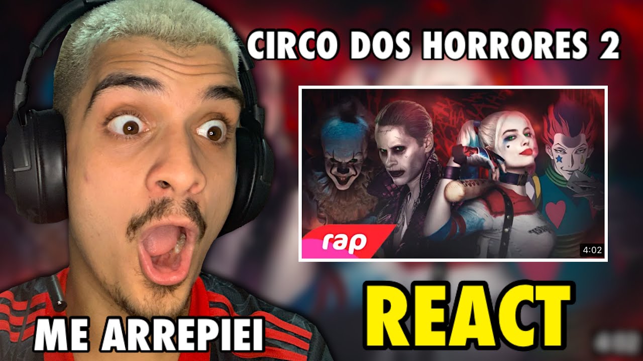 (REACT) Rap do Coringa, Arlequina, Hisoka e Pennywise - CIRCO DOS HORRORES 2 | NERD HITS