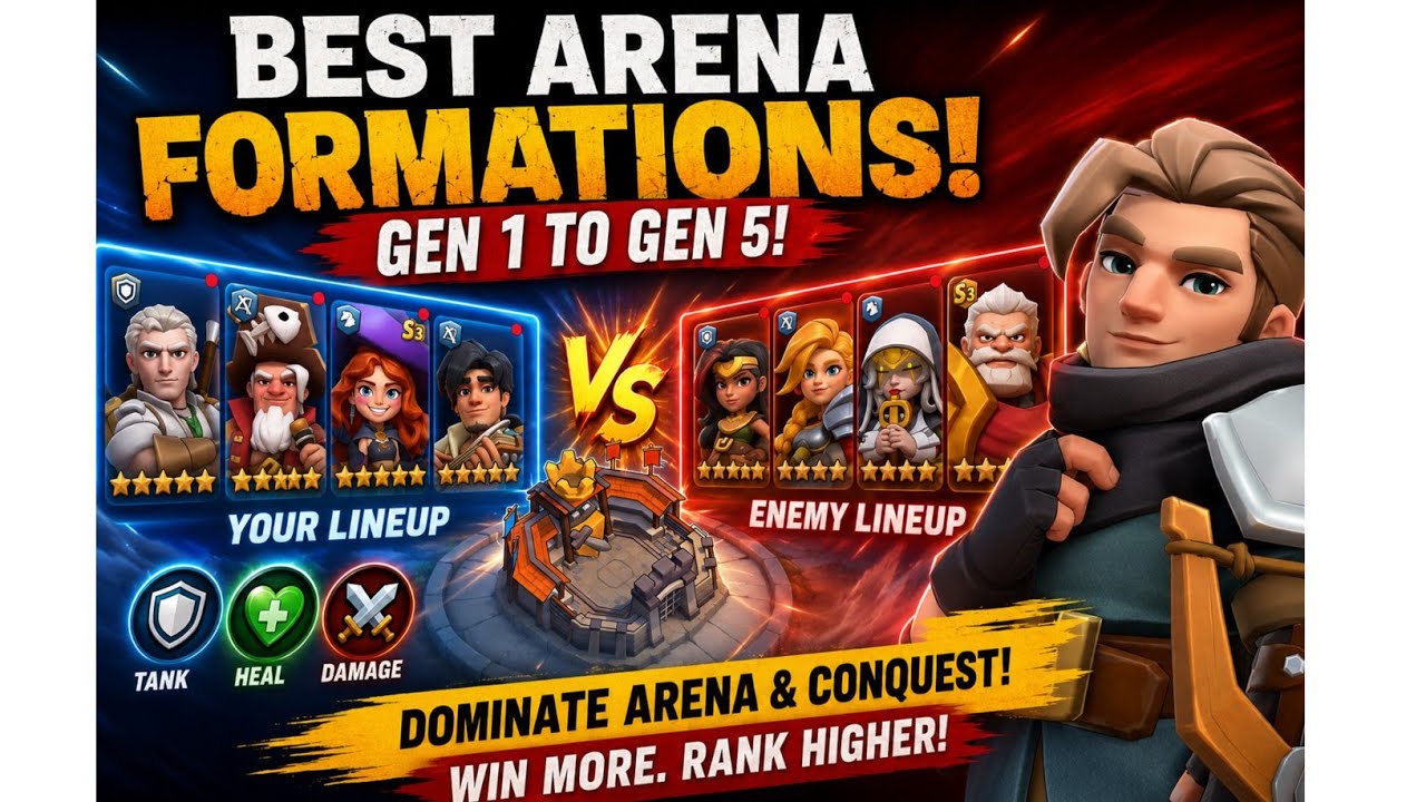 Kingshot Best Arena Team Guide 2026 | Top Hero Formations for Every Generation