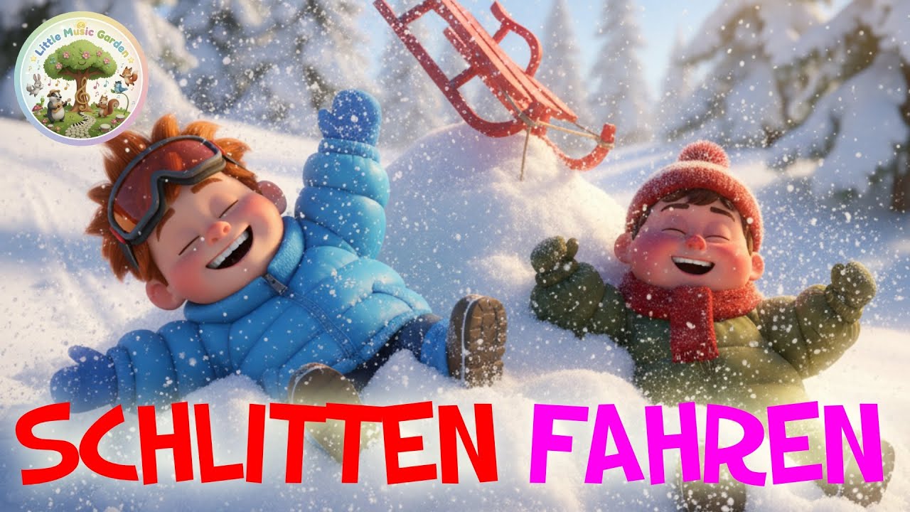 Schlitten fahren - Kinderlied