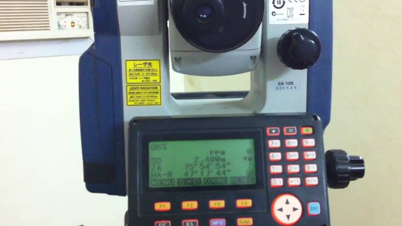 شرح توتال أستيشن CX-105 -107-103 الجزء السادس