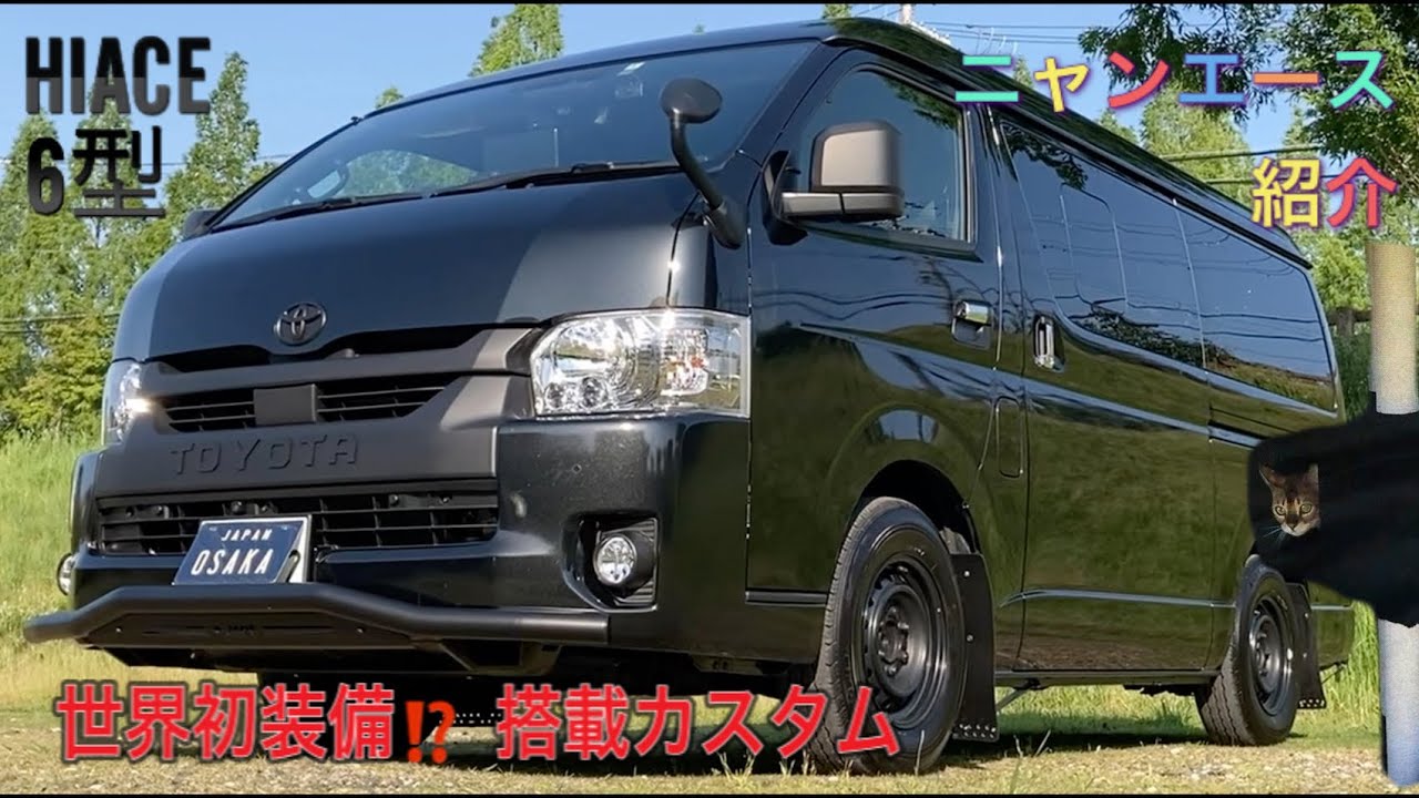 キャットタワー付きハイエース世界初装備！？ニャンエース紹介 #ハイエース ＃カスタム ＃ハイエースワイド #車中泊
