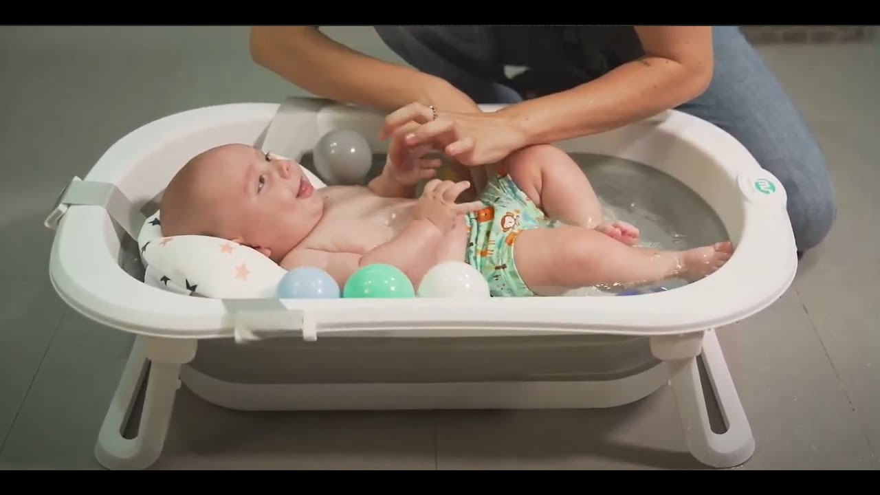 C&oacute;mo Usar la Ba&ntilde;era Plegable para Beb&eacute; con Coj&iacute;n de Ba&ntilde;o