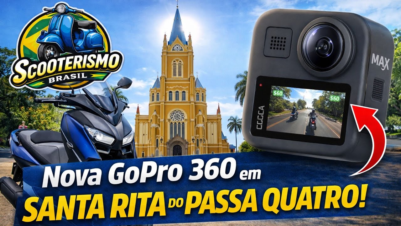 #XMAX 300 - TESTANDO NOVA CAMERA NO CANAL - #gopro  MAX 360
