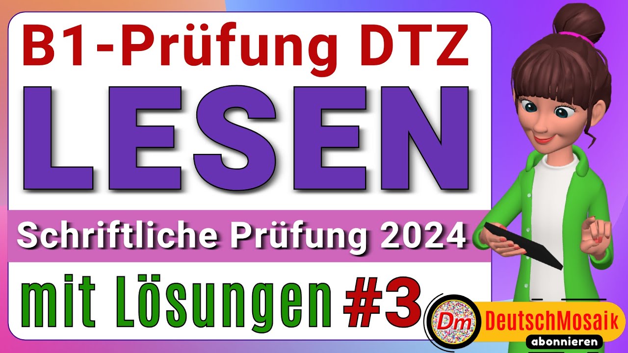 B1 Lesen Training | DTZ 2025 | Schriftlicher &Uuml;bungsteil mit L&ouml;sungen