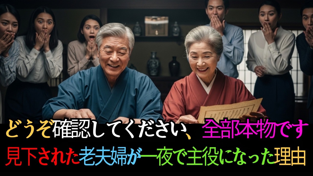 「どうぞ確認してください、全部本物です」——見下された老夫婦が一夜で主役になった理由/感動ドラマ/人生逆転/老夫婦の物語
