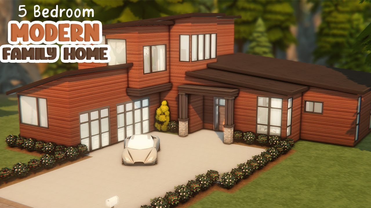 Modern Family House ☕ Sims 4 Speed Build