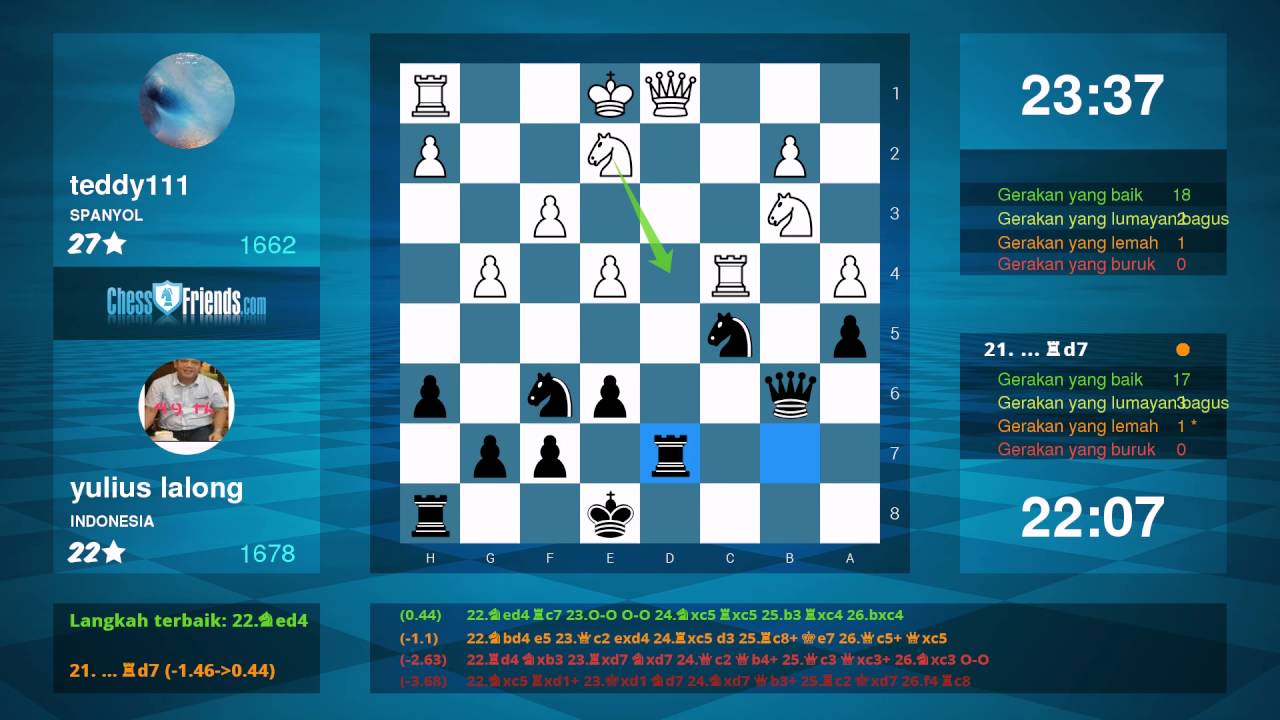 Chess Game Analysis: teddy111 - yulius lalong : 0-1 (By ChessFriends.com)