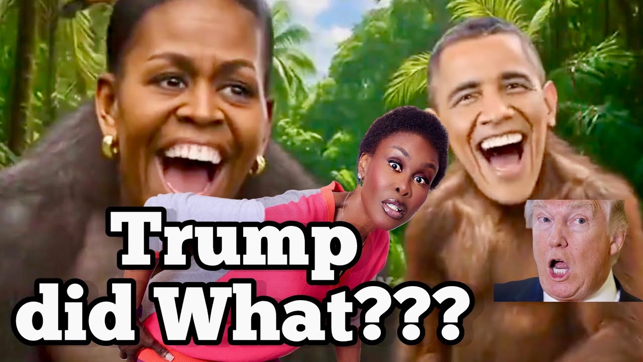 DONALD J TRUMP SHARES RACIST VIDEO OF THE OBAMAS! AND IS NOT SORRY ABOUT IT EITHER! 👀