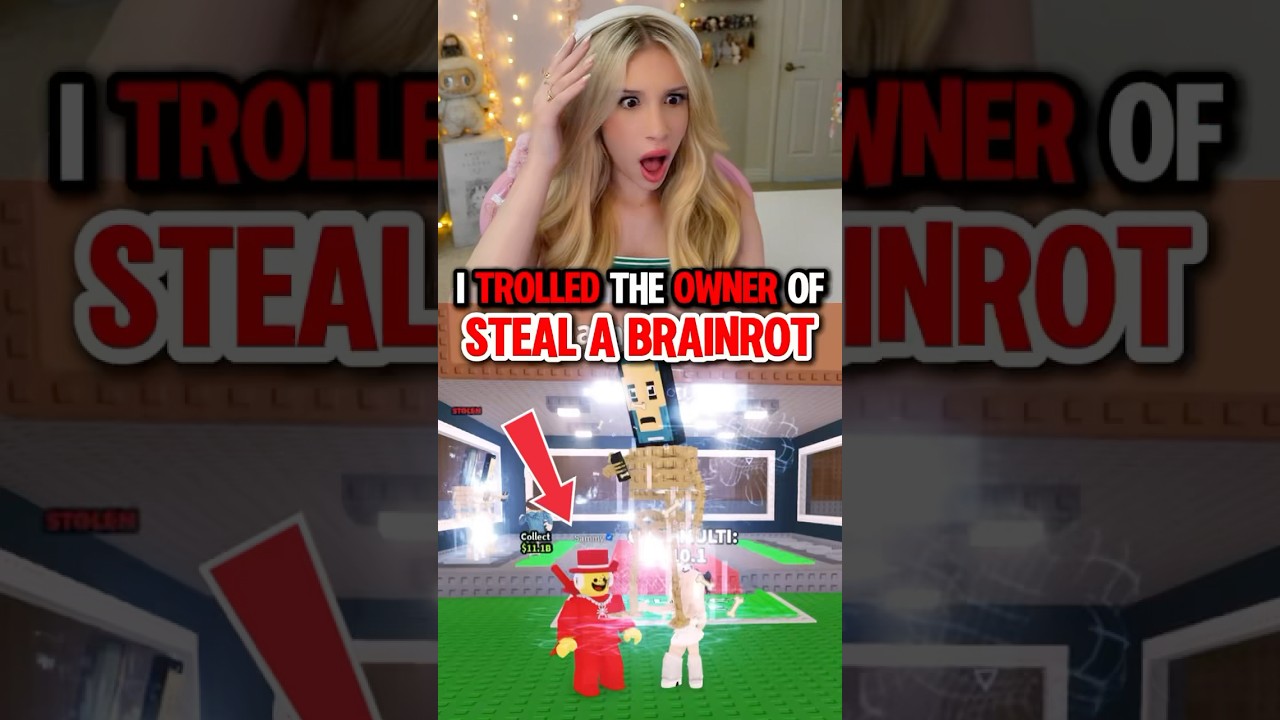 TROLLING The &ldquo;OWNER&rdquo; of STEAL A BRAINROT on ROBLOX!
