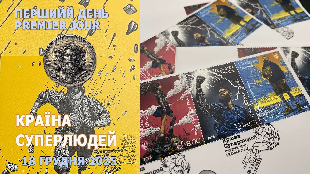 Країна Суперлюдей. 18 грудня 2025р. Перший день * Premier Jour. #philately