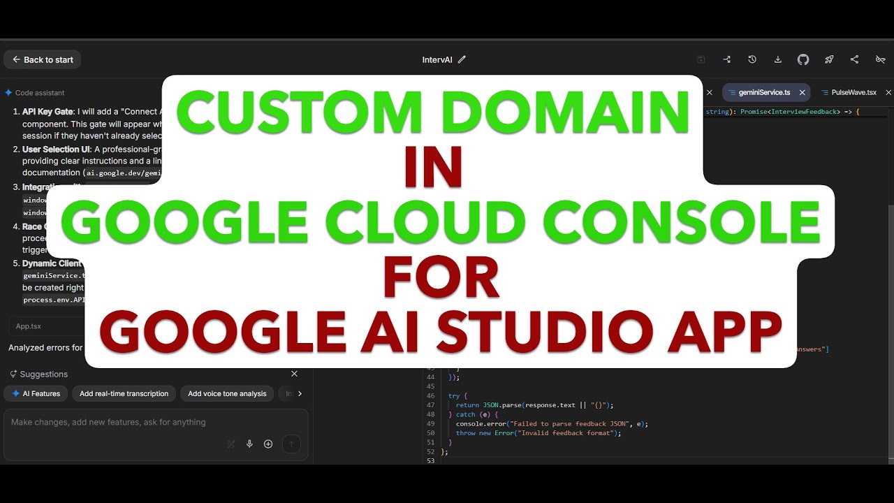 Инструкция по настройке пользовательского домена в Google AI Studio | Консоль Google Cloud (2026)
