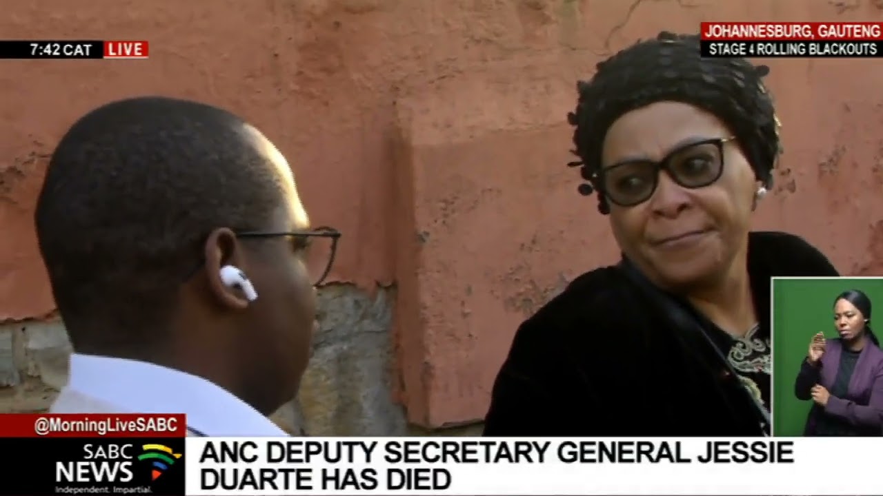 R.I.P Jessie Duarte I LIVE UPDATE from the late ANC's Deputy Secretary General's house